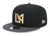 Los Angeles FC Snapback New Era Black Charcoal Cap Hat Grey UV