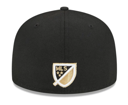 Los Angeles FC Fitted 59Fifty New Era Logo Black Cap Hat Grey UV White Tape - THE 4TH QUARTER
