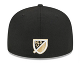 Los Angeles FC Fitted 59Fifty New Era Logo Black Cap Hat Grey UV White Tape