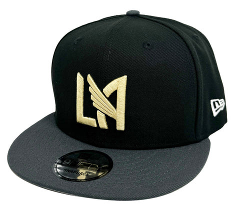 Los Angeles FC Snapback New Era Black Charcoal Cap Hat Grey UV