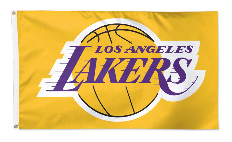 Los Angeles Lakers WinCraft 3x5 Single Sided Banner Flag with Grommets Yellow - THE 4TH QUARTER