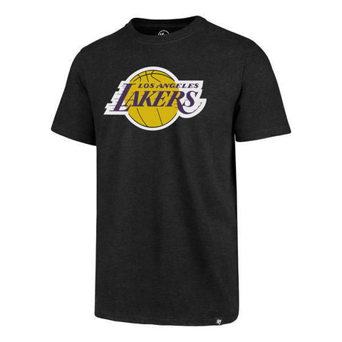 Los Angeles Lakers Mens T-Shirt 47 Brand Super Rival Logo Tee Black