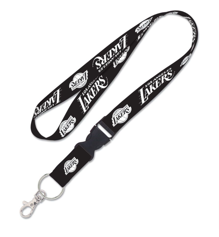 Los Angeles Lakers Wincraft  Keychain Lanyard Black White - THE 4TH QUARTER