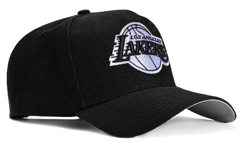 Los Angeles Lakers Snapback 9FORTY New Era A-Frame Cap Hat Black White