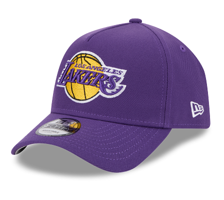 Los Angeles Lakers Snapback 9FORTY New Era A-Frame Cap Hat Purple - THE 4TH QUARTER