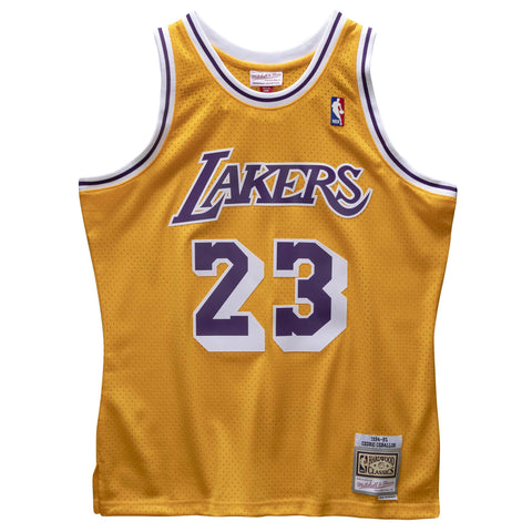 Los Angeles Lakers Mens Jersey Mitchell & Ness 1994-95 #23 Cedric Ceballos Gold