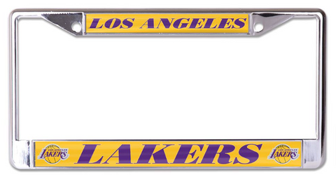 Los Angeles Lakers Chrome Yellow License Plate Frame