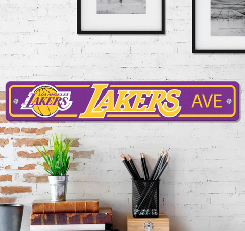 Los Angeles Lakers Ave Street Sign Bar Decor