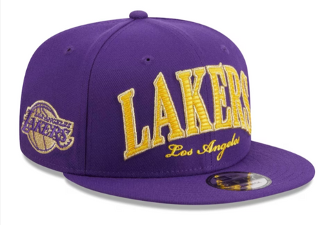Los Angeles Lakers Snapback New Era 9Fifty Golden Purple Cap Hat