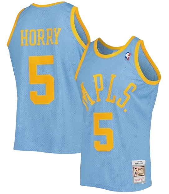 Los Angeles Lakers Mens Jersey Mitchell & Ness #5 Robert Horry Powder Blue 2001-02 MPLS Swingman - THE 4TH QUARTER