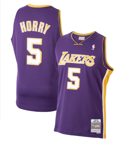 Los Angeles Lakers Mens Jersey Mitchell & Ness 1999-2000 #5 Robert Horry Purple
