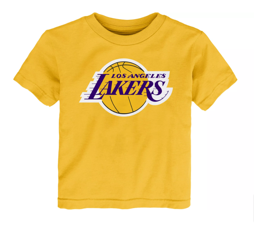 Los Angeles Lakers Youth GIRLS 8-18 Logo T-Shirt Yellow - THE 4TH QUARTER