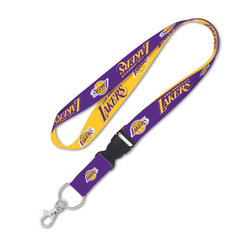 Los Angeles Lakers Keychain Lanyard Purple Yellow - THE 4TH QUARTER