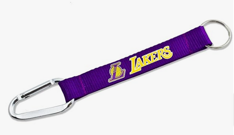 Los Angeles Lakers Keychain Carabiner Lanyard Purple