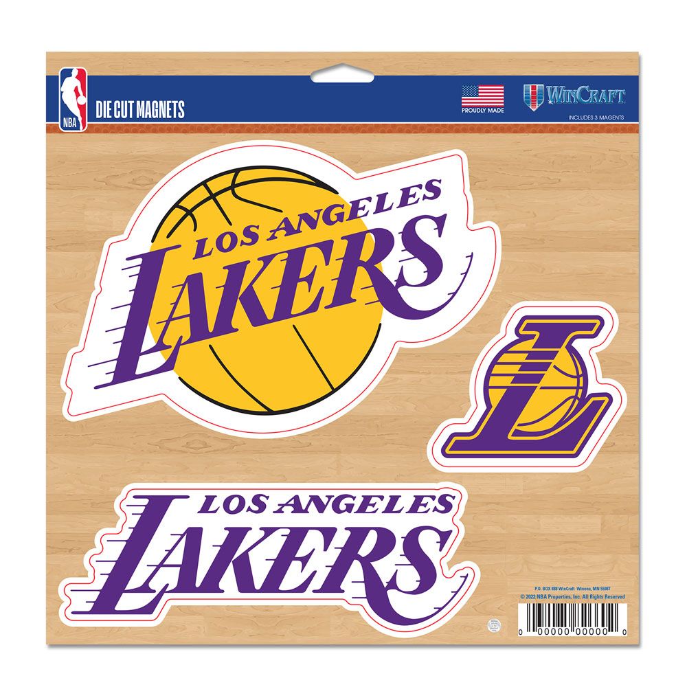 thumbnail image 2 of Los Angeles Lakers 2-Pack Die-Cut Vinyl Magnets – Heavy Duty, Officially Licensed NBA 2 of 6