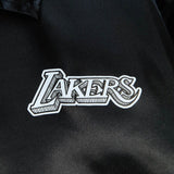 Los Angeles Lakers Mens Jacket Mitchell & Ness Doodle Coaches Satin Black