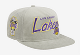 Los Angeles Lakers Snapback New Era 9Fifty Golfer Corduroy Grey Cap Hat