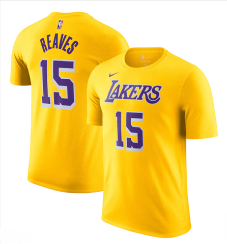 Los Angeles Lakers Mens T-Shirt Austin Reaves #15 Tee Yellow