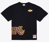 Los Angeles Lakers Mens T-Shirt Mitchell & Ness Black Playoff Win Premium Tee - THE 4TH QUARTER