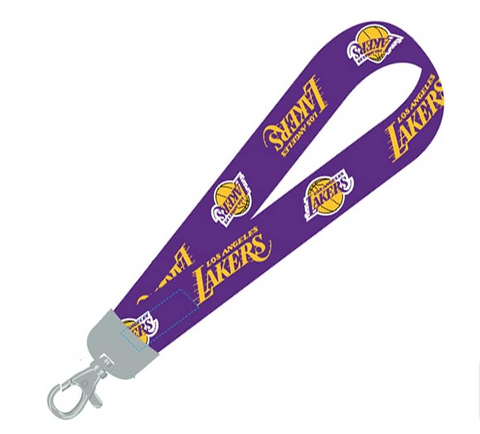 Los Angeles Lakers Keychain Wristlet Lanyard Purple