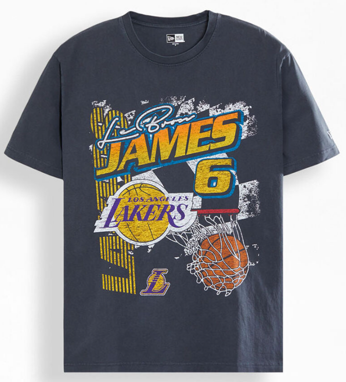 Los Angeles Lakers Mens T-Shirt New Era Rally Drive LeBron James - THE 4TH QUARTER