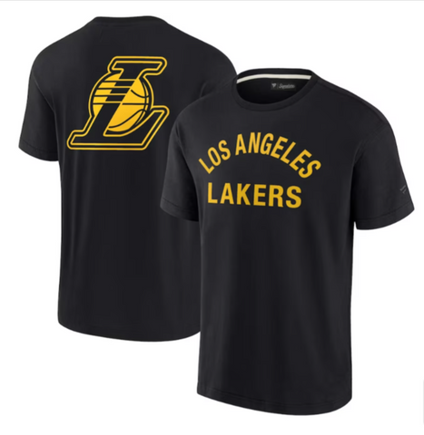 Los Angeles Lakers Mens Fanatics Signature Super Soft T-Shirt Black