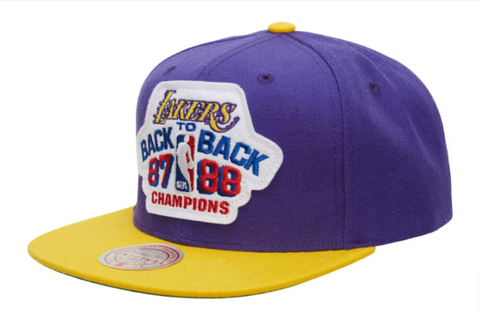 Los Angeles Lakers Snapback Mitchell & Ness Back to Back 1987-1988 Champions