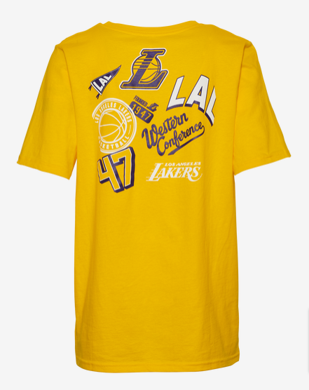 Los Angeles Lakers Youth 8-18 Street Legends T-Shirt Yellow - THE 4TH QUARTER