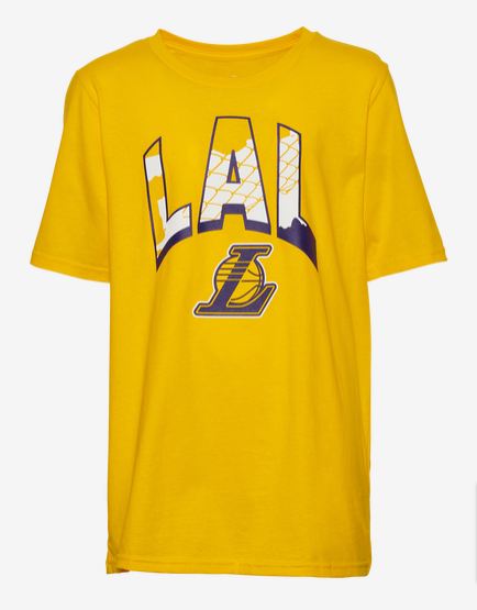 Los Angeles Lakers Youth 8-18 Street Legends T-Shirt Yellow - THE 4TH QUARTER