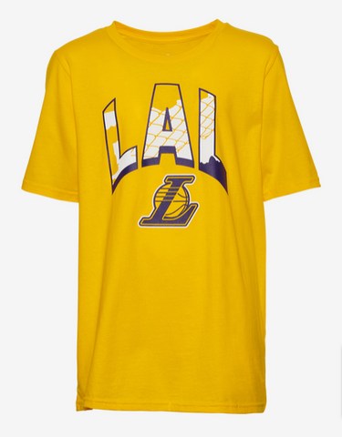 Los Angeles Lakers Youth 8-18 Street Legends T-Shirt Yellow