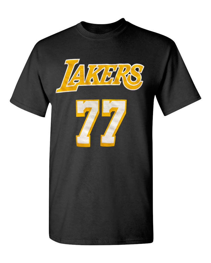 Los Angeles Lakers Youth 8-18 Luka Doncic #77 T-Shirt Black - THE 4TH QUARTER