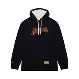 Los Angeles Lakers Mens Sweatshirt Mitchell & Ness Thermal Lightweight Vintage Logo Hoodie Black