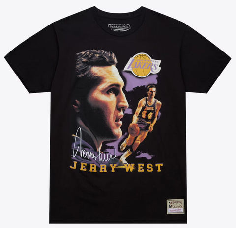 Los Angeles Lakers Mens T-Shirt Mitchell & Ness Forever West Jerry West Tee Black