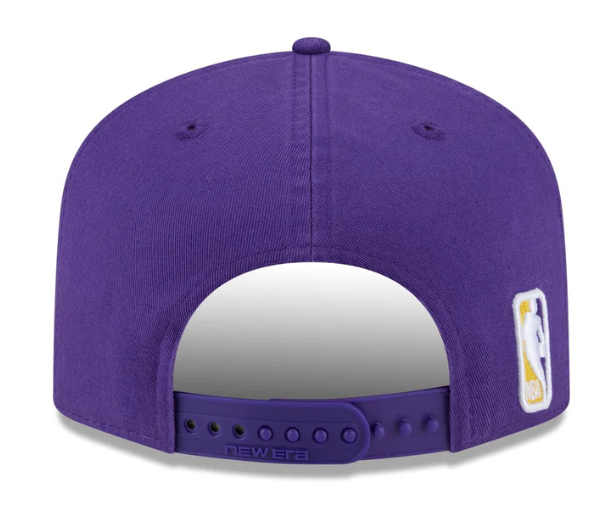 Los Angeles Lakers Snapback New Era 19TWENTY Adjustable A-FRAME Nylon Hat Cap Purple - THE 4TH QUARTER