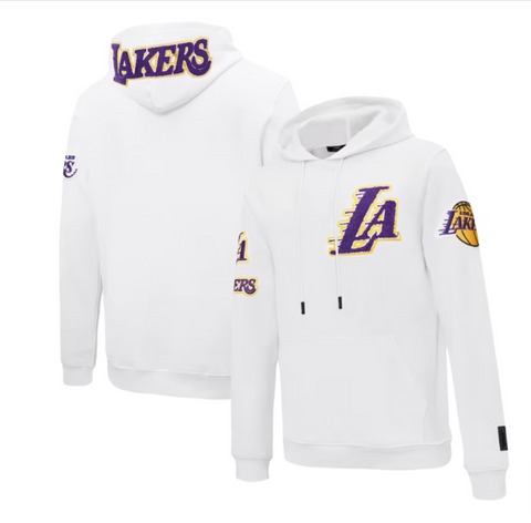 Los Angeles Lakers Mens Sweatshirt Pro Standard White Hoodie