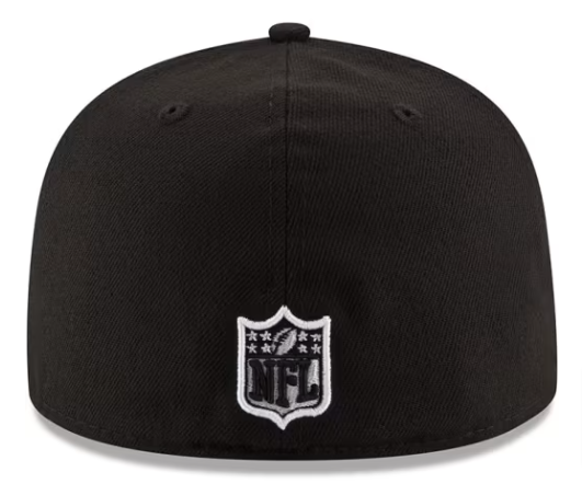 Detroit Lions Fitted New Era 59FIFTY Basic Black White Cap Hat - THE 4TH QUARTER