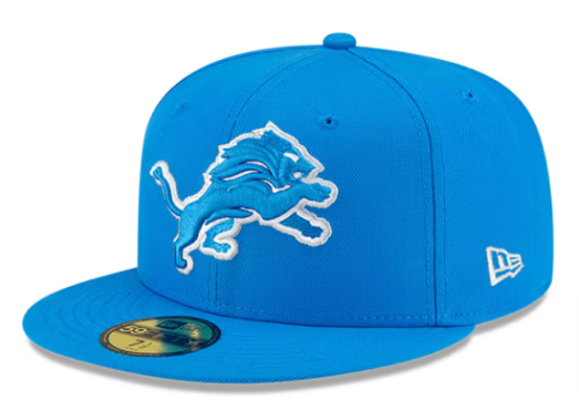 Detroit Lions Fitted New Era 59FIFTY Basic Powder Blue Cap Hat - THE 4TH QUARTER