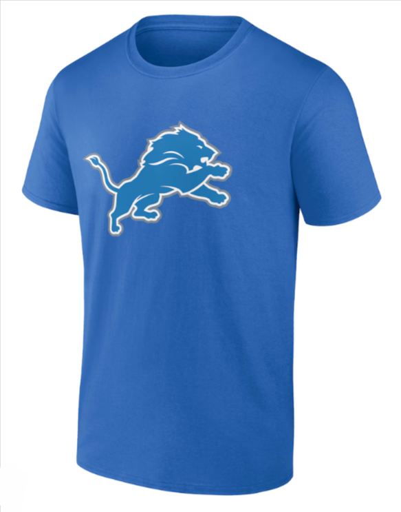 Detroit Lions Mens T-Shirt Fanatics Primary Logo Tee - THE 4TH QUARTER