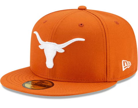 Texas Longhorns Fitted 59Fifty New Era Cap Hat Grey UV