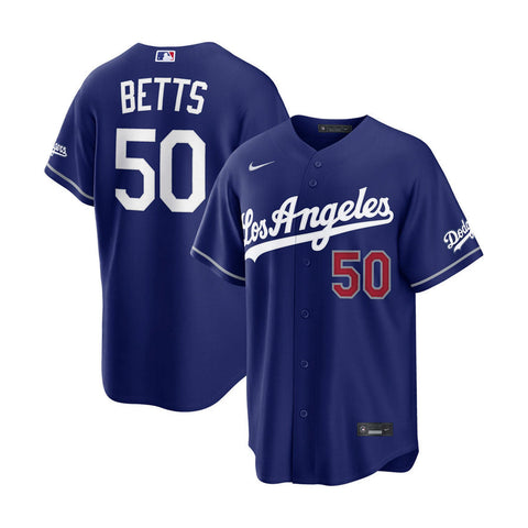 Mookie Betts Los Angeles Dodgers Alternate Stadium Jersey - Royal Blue