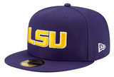 Louisiana State University Fitted New Era 59Fifty LSU Purple Cap Hat