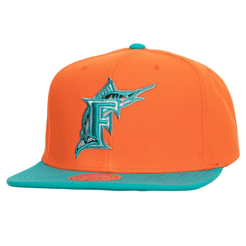 Florida Marlins Snapback Mitchell & Ness Hometown 2 Tone Coop Cap Hat