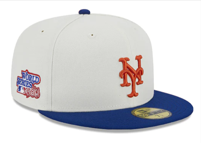 New York Mets Fitted New Era 59Fifty Chrome Blue Cap Hat Grey UV - THE 4TH QUARTER