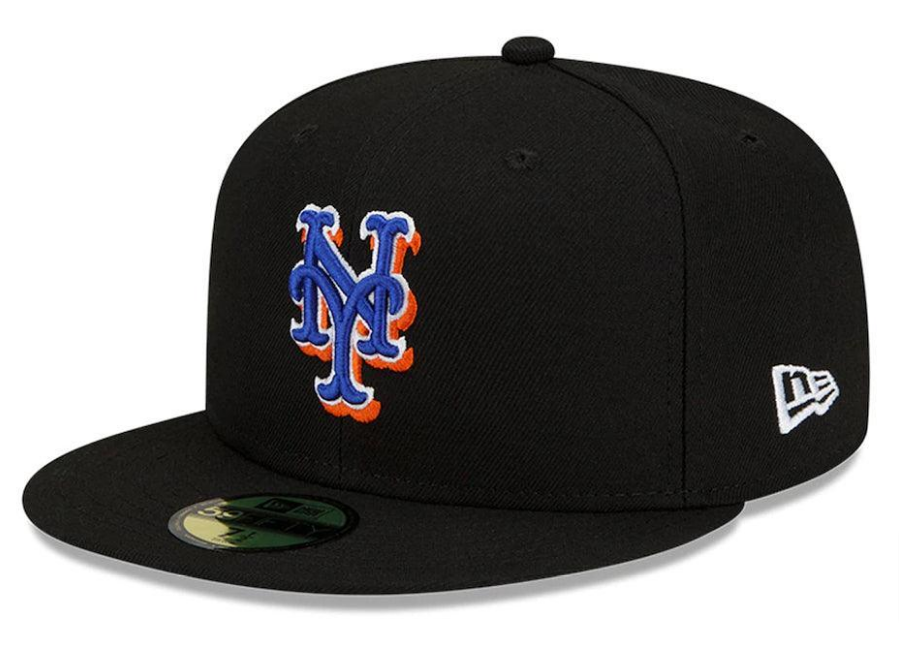 New York Mets Fitted New Era 59Fifty On-Field Alternate Black Cap Hat - THE 4TH QUARTER