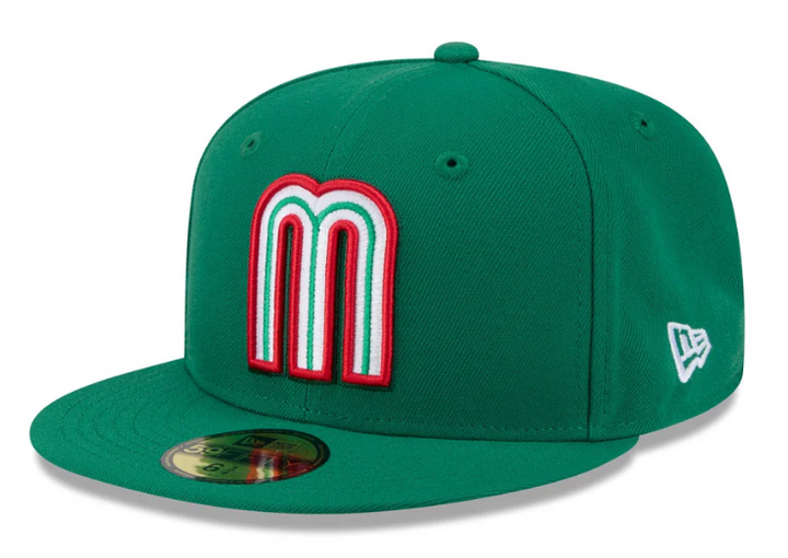 Mexico Fitted New Era 59FIFTY World Baseball Classics Hidden Hit Green Hat Cap Grey UV - THE 4TH QUARTER