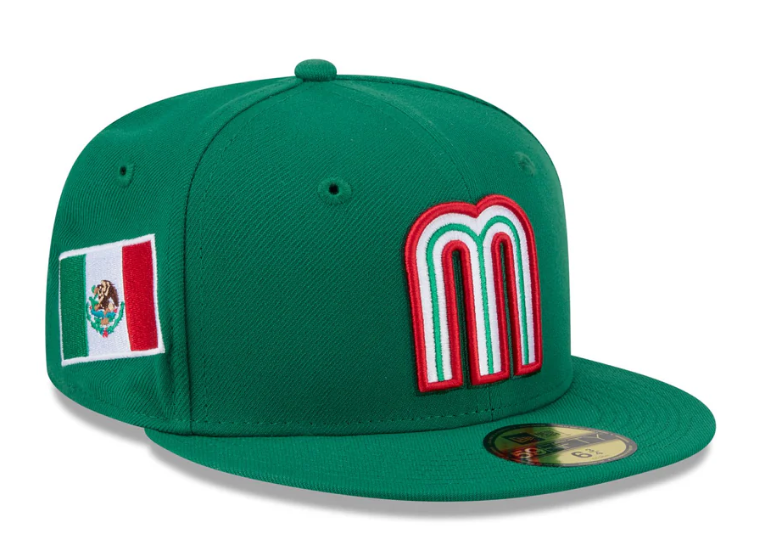 Mexico Fitted New Era 59FIFTY World Baseball Classics Hidden Hit Green Hat Cap Grey UV - THE 4TH QUARTER