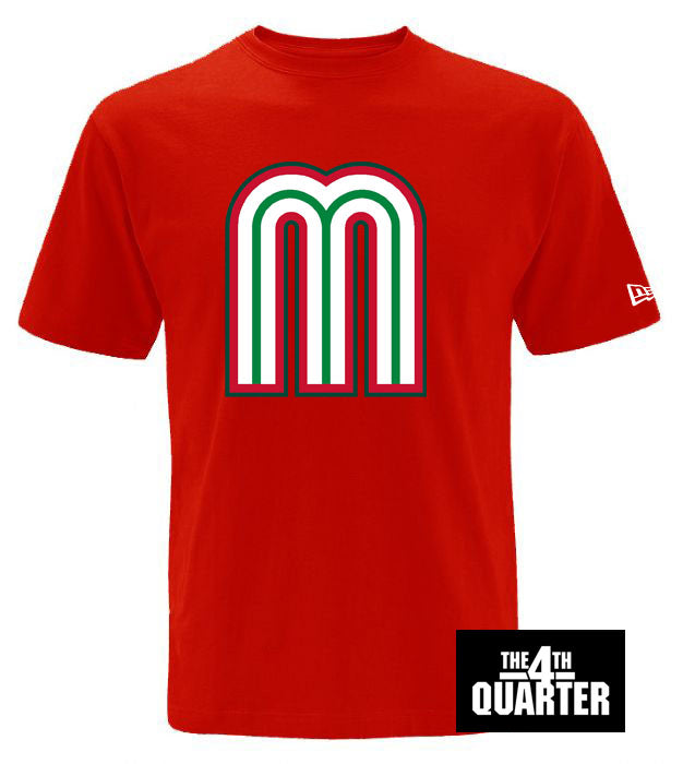 Mexico Mens T-Shirt New Era WBC Logo Tee Red - THE 4TH QUARTER