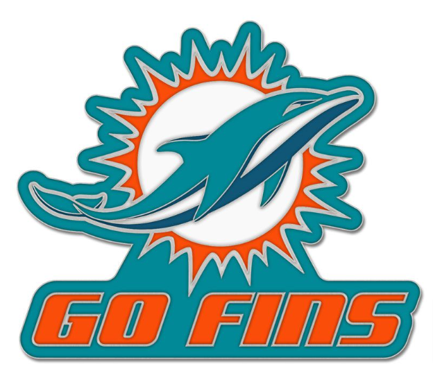 Miami Dolphins Slogan Lapel Pin - THE 4TH QUARTER