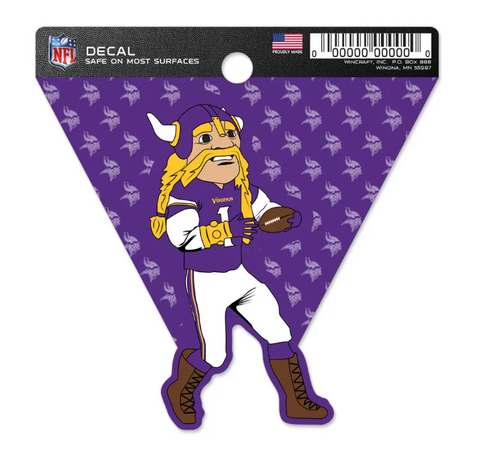 Minnesota Vikings Clean Cut Decal 3 x 4 Mascot