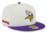 Minnesota Vikings Fitted New Era 59Fifty Super Bowl Patch Chrome Cap Hat Grey UV